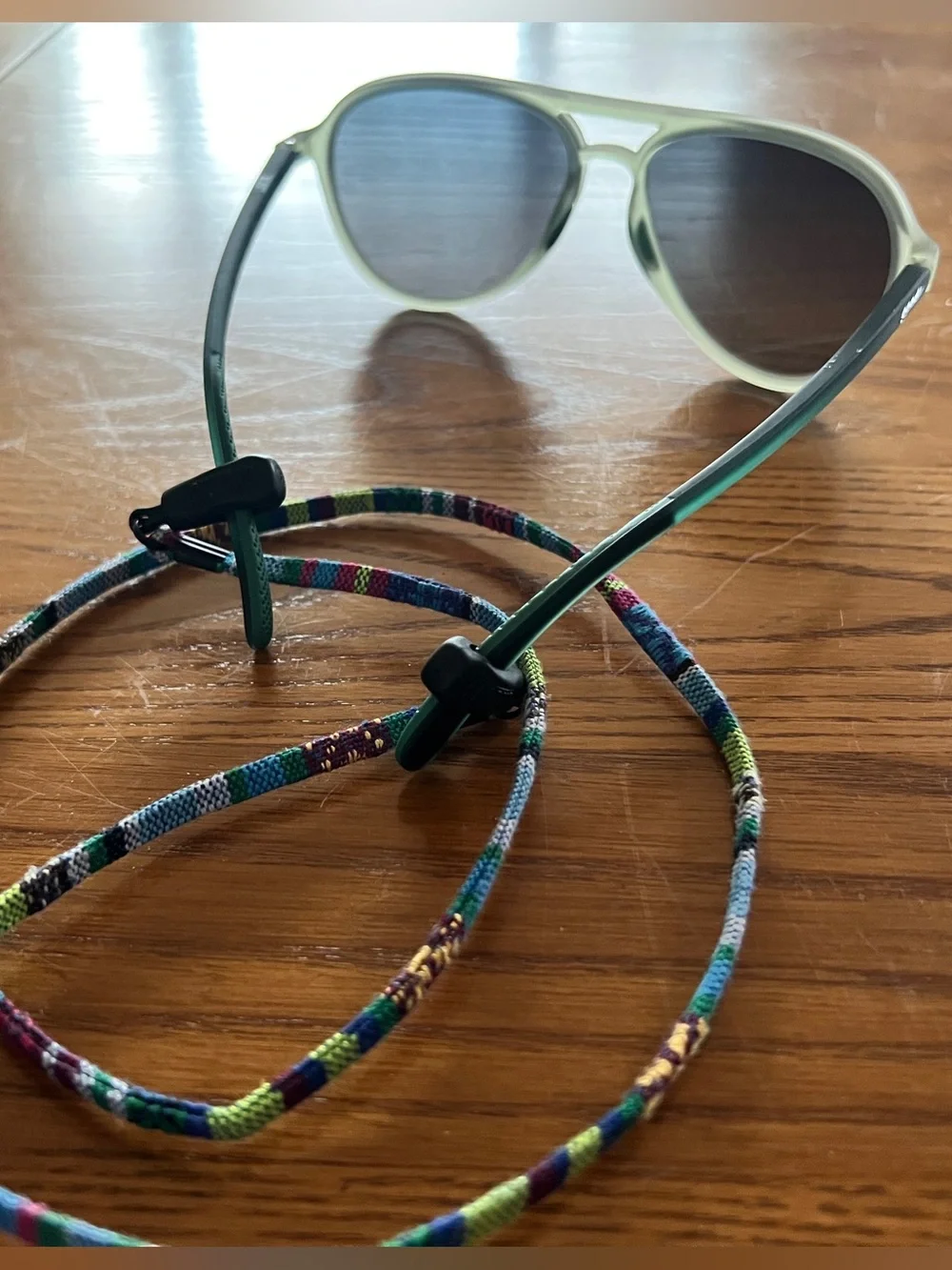 Goodr Buzzed on the Tower Mach G green sunglasses & chums retainer strap unisex